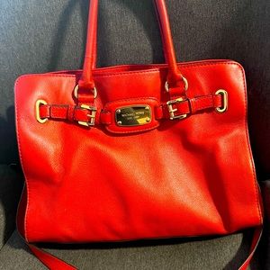 Red/Orange Michael Kors Hamilton Tote